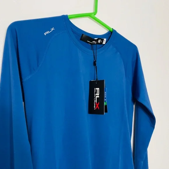 RLX Ralph Lauren Performance Long Sleeves Golf Jersey in Royal Blue - Picture 5 of 11